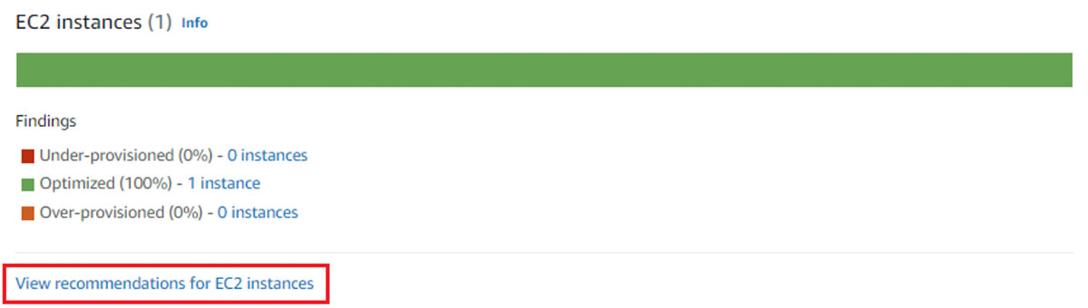 Selecting this link opens a new pane in the dashboard