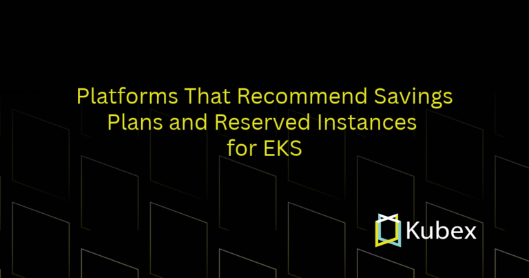 What platforms recommend Savings Plans and Reserved Instances for EKS?